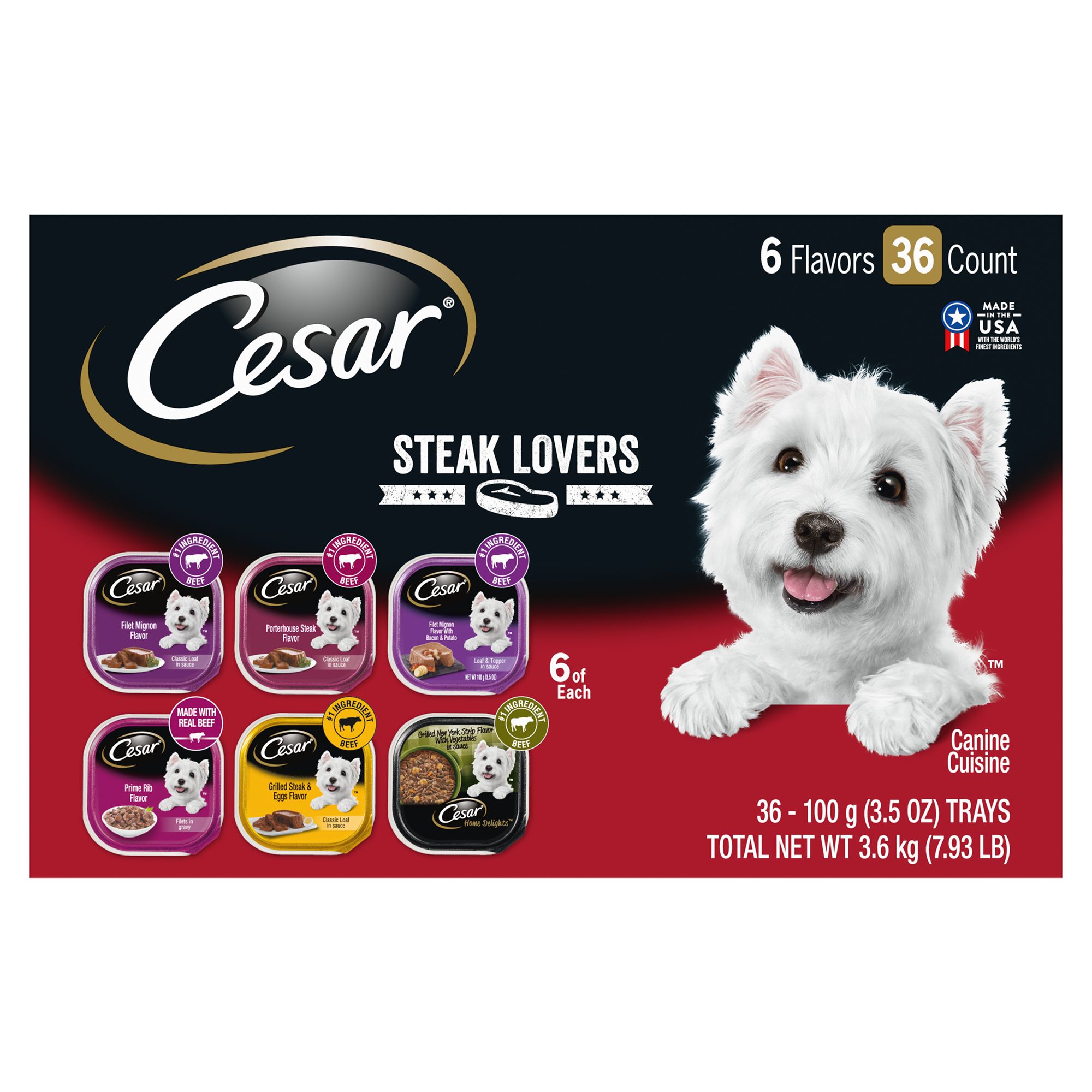 Cesar® Steak Lover's Dog Food - 36ct | dog Canned Food | PetSmart