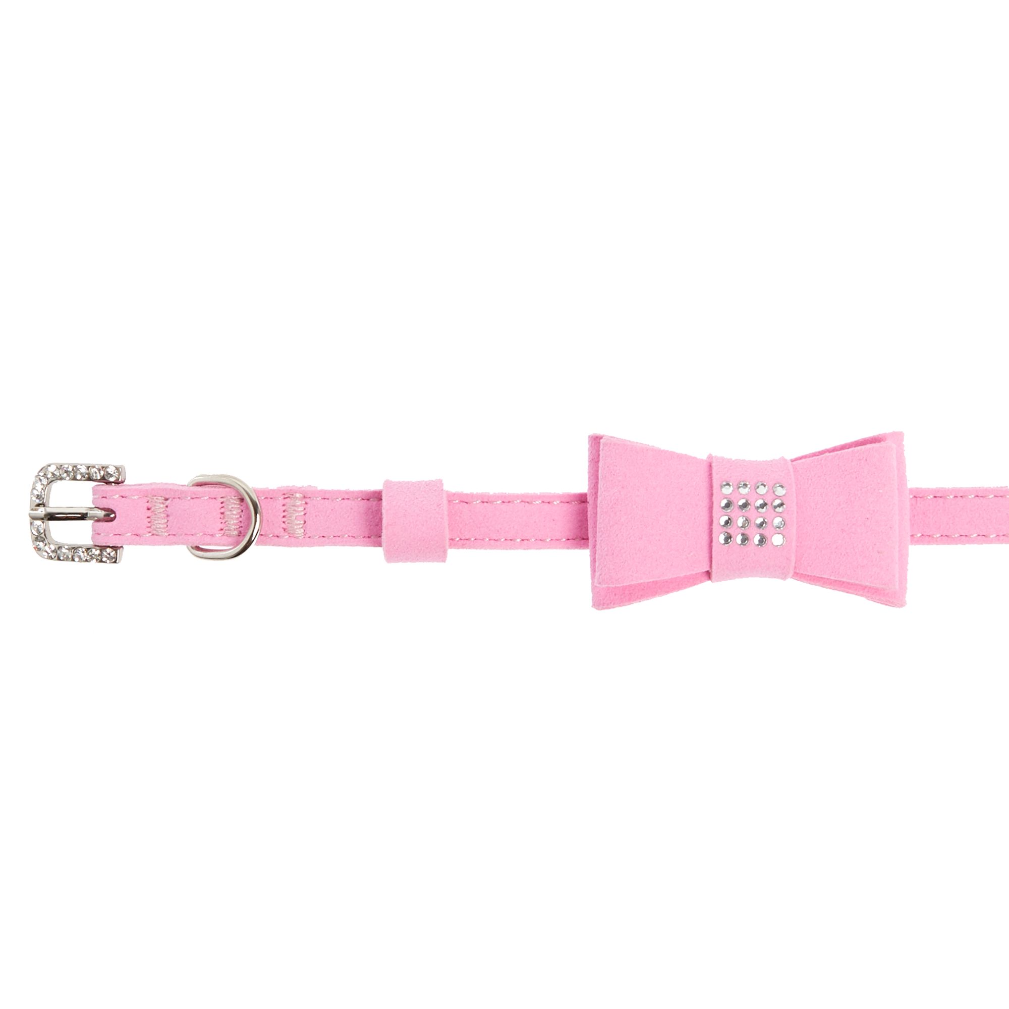 pink dog collar with bow