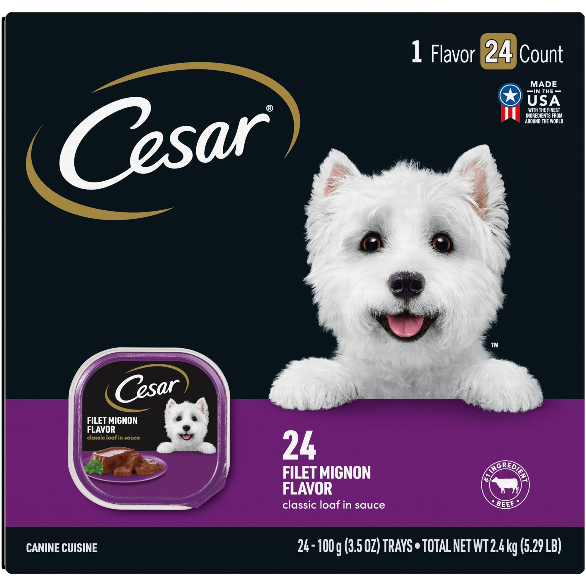 Cesar Classics Adult Wet Dog Food Loaf 24 Count dog Canned