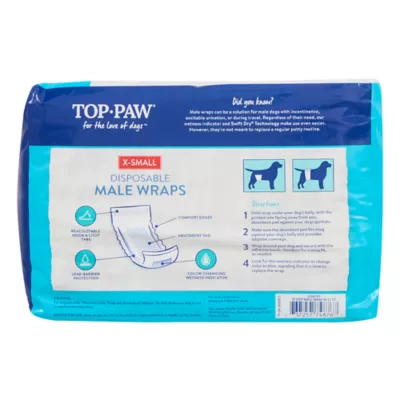 Product Top Paw® Disposable Male Wrap Dog Diapers