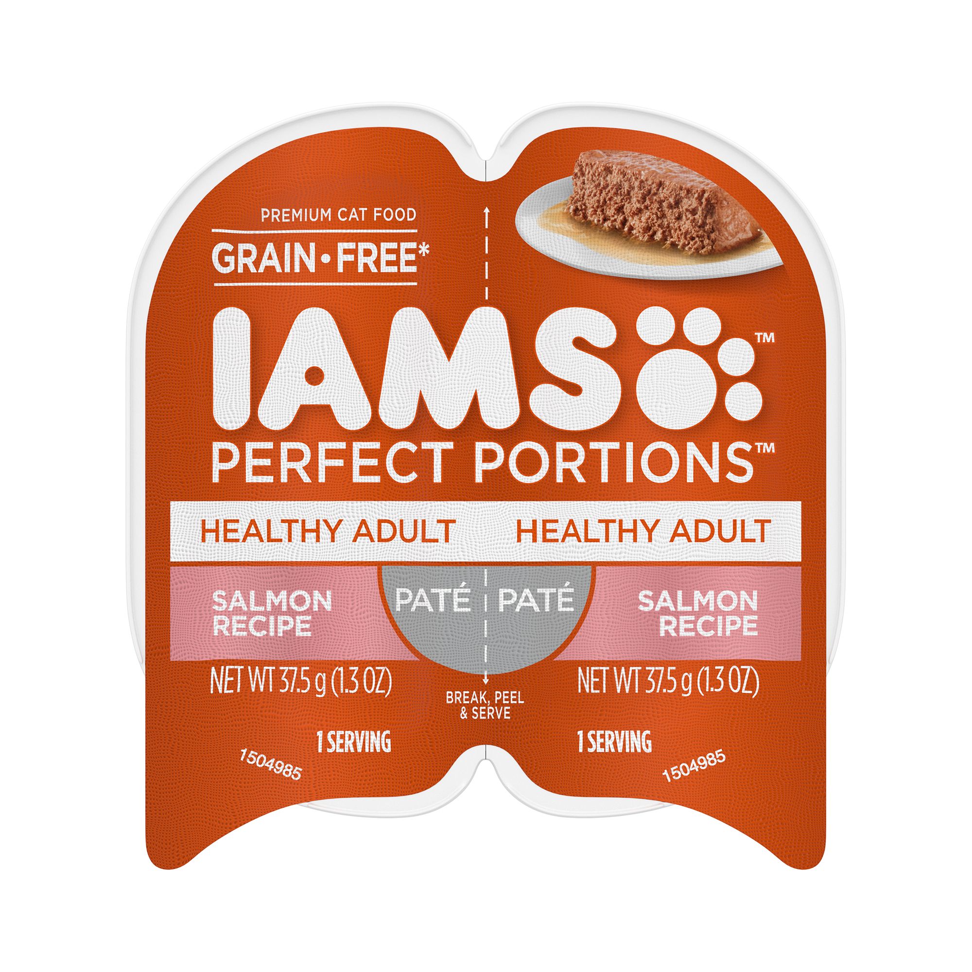 Iams Perfect Portions Healthy Adult Wet Cat Food Grain Free Salmon Paté