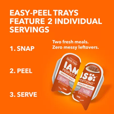 Product Iams Perfect Portions Healthy Adult Wet Cat Food Grain Free Salmon Paté