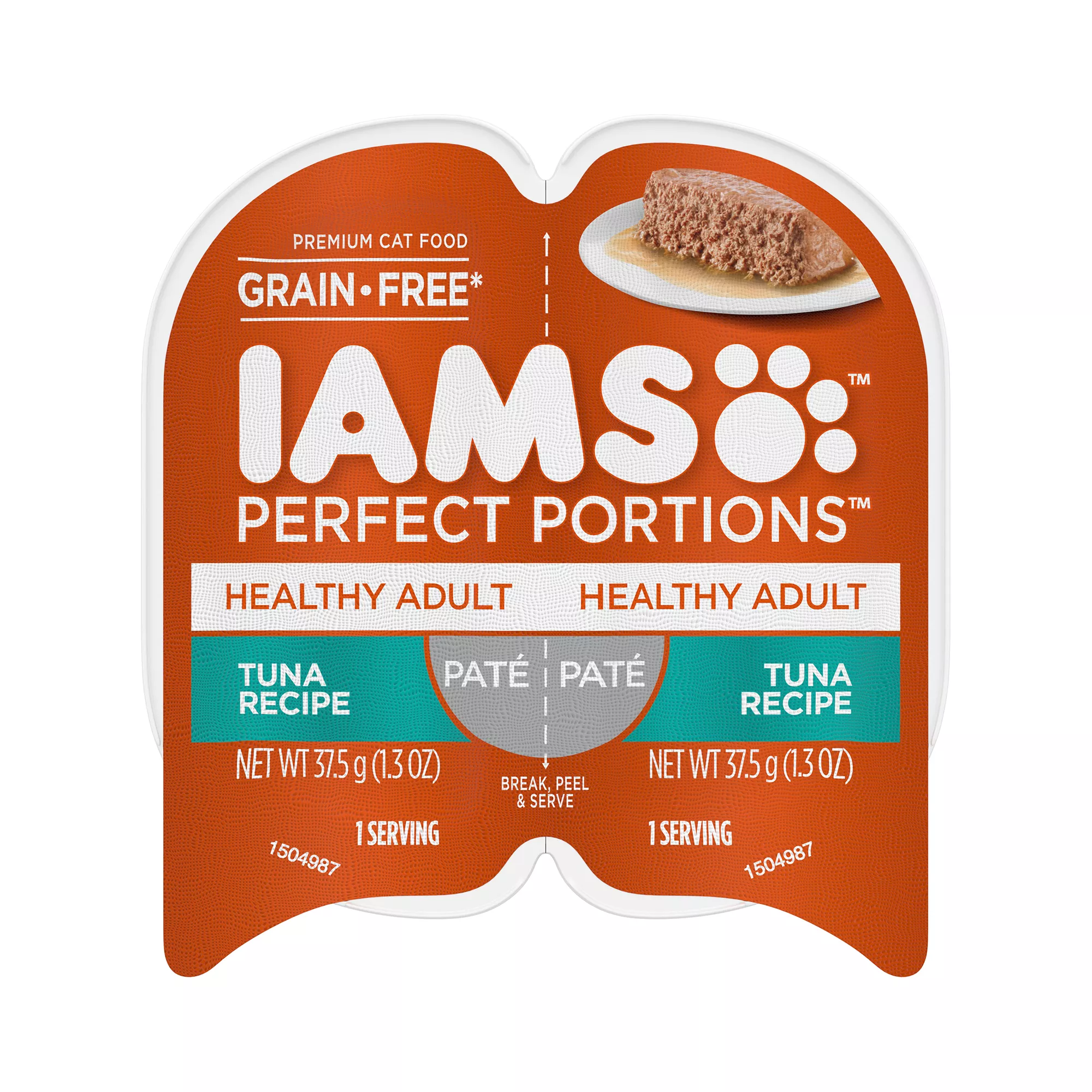 Iams Perfect Portions Healthy Adult Wet Cat Food Grain Free Tuna Paté