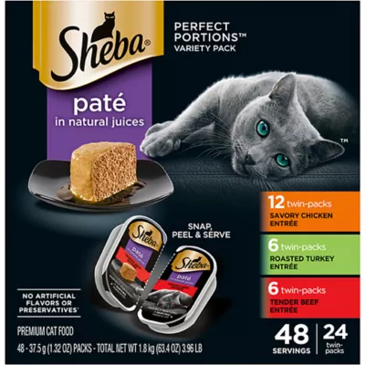 Product Sheba® Perfect Portions Adult Wet Cat Food - Pate, Variety Pack, 24 CT, 63.4 OZ