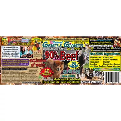 Product Gentle Giants All Life Stages Wet Dog Food - Natural, Non GMO, 13 Oz.