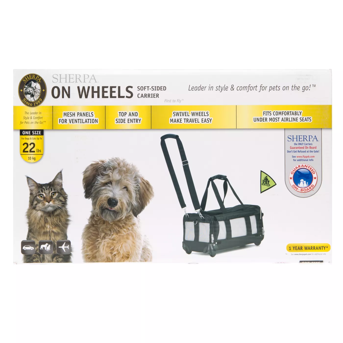 Pet shops carrier with wheels