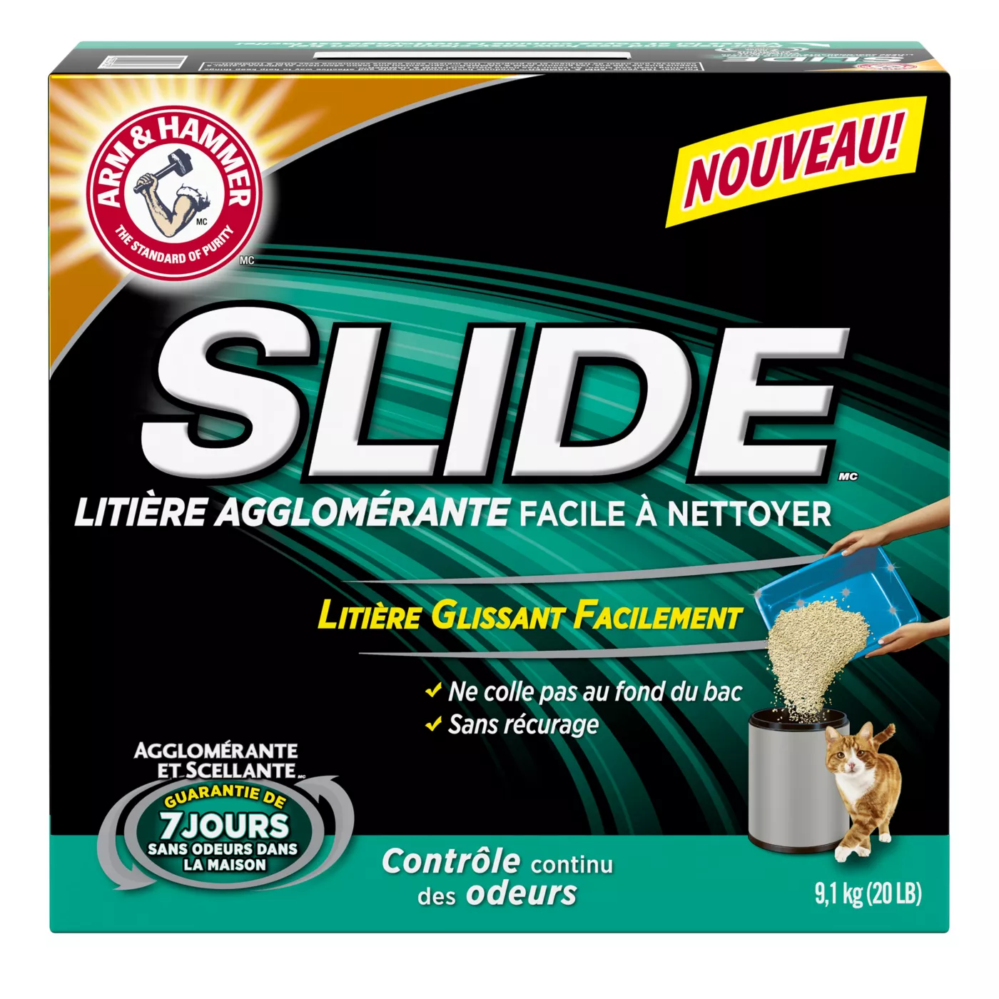 Kitty litter slide sales