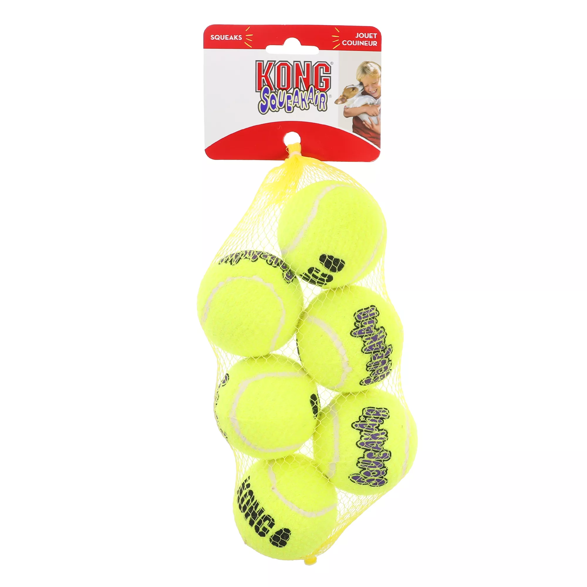 KONG® AirDog® Tennis Ball Set Squeaker Dog Toy - 6 Pack