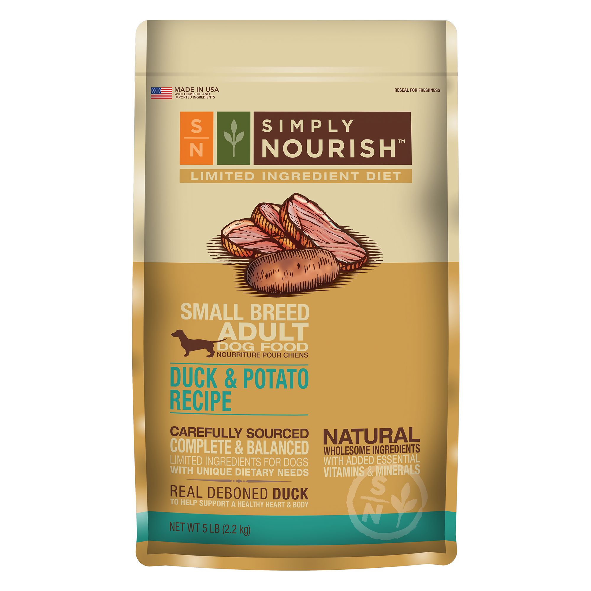 simply nourish duck and potato dog food