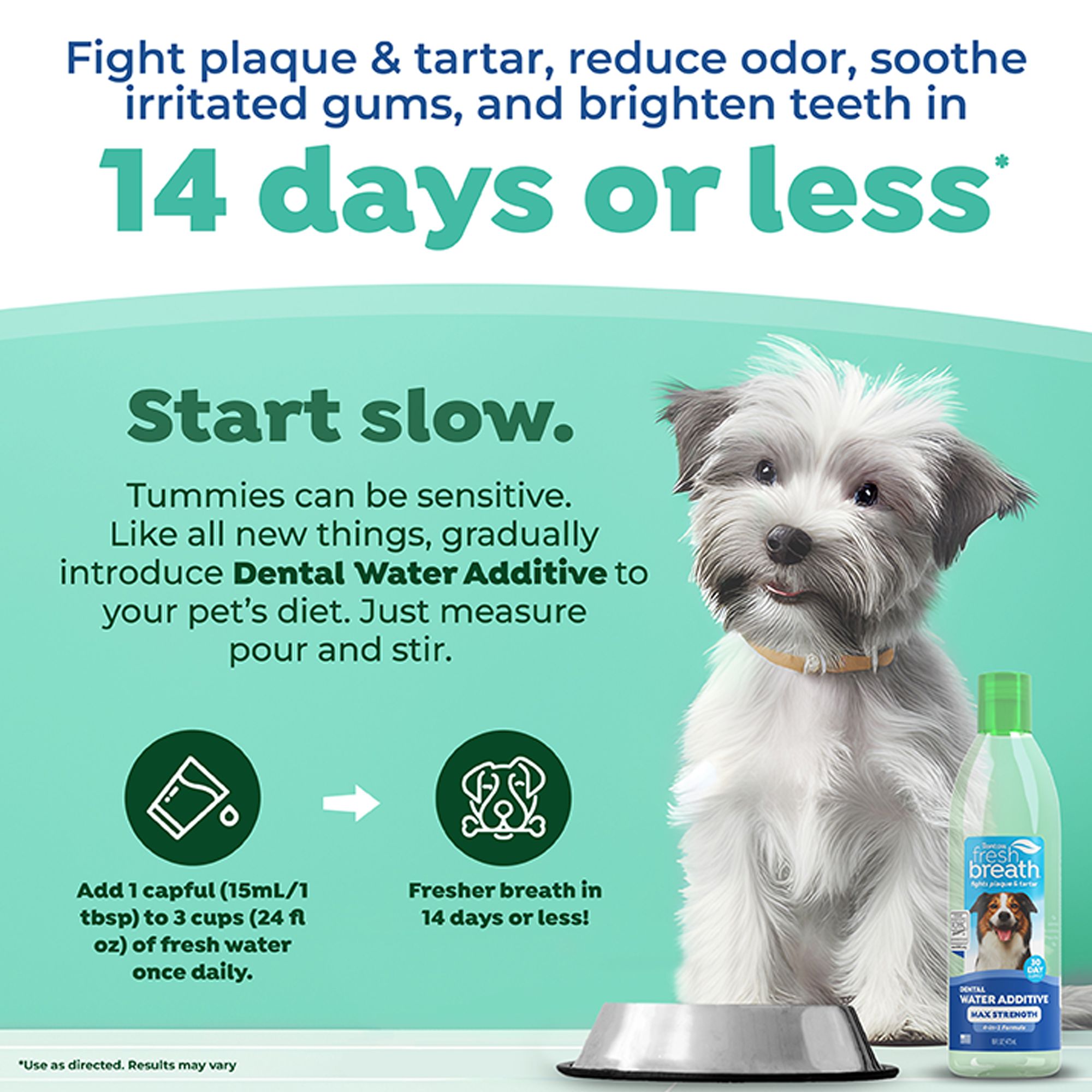 TropiClean® Fresh Breath® Max Strength Dental Water Additive for Dogs