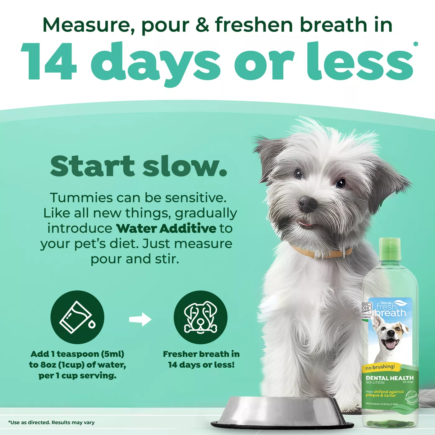 TropiClean Fresh Breath Dental Health Solution for Dogs