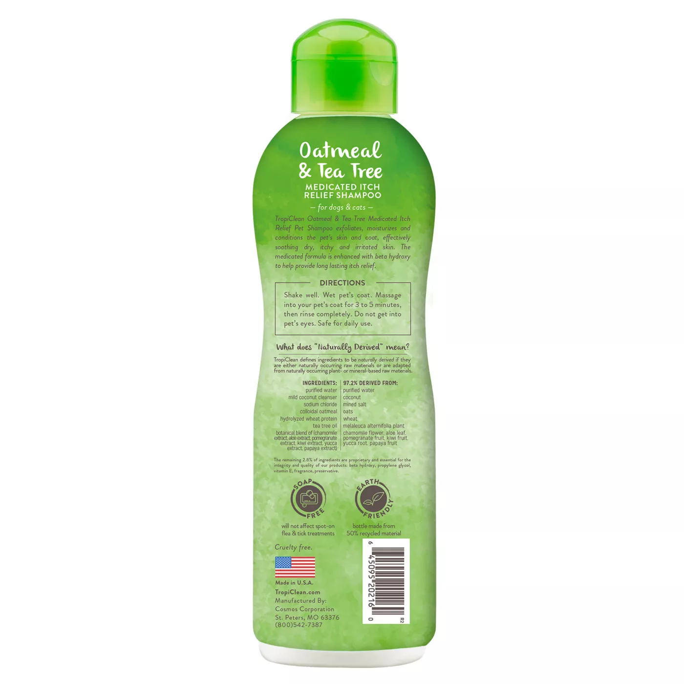 TropiClean Medicated Oatmeal Tea Tree Dog Shampoo