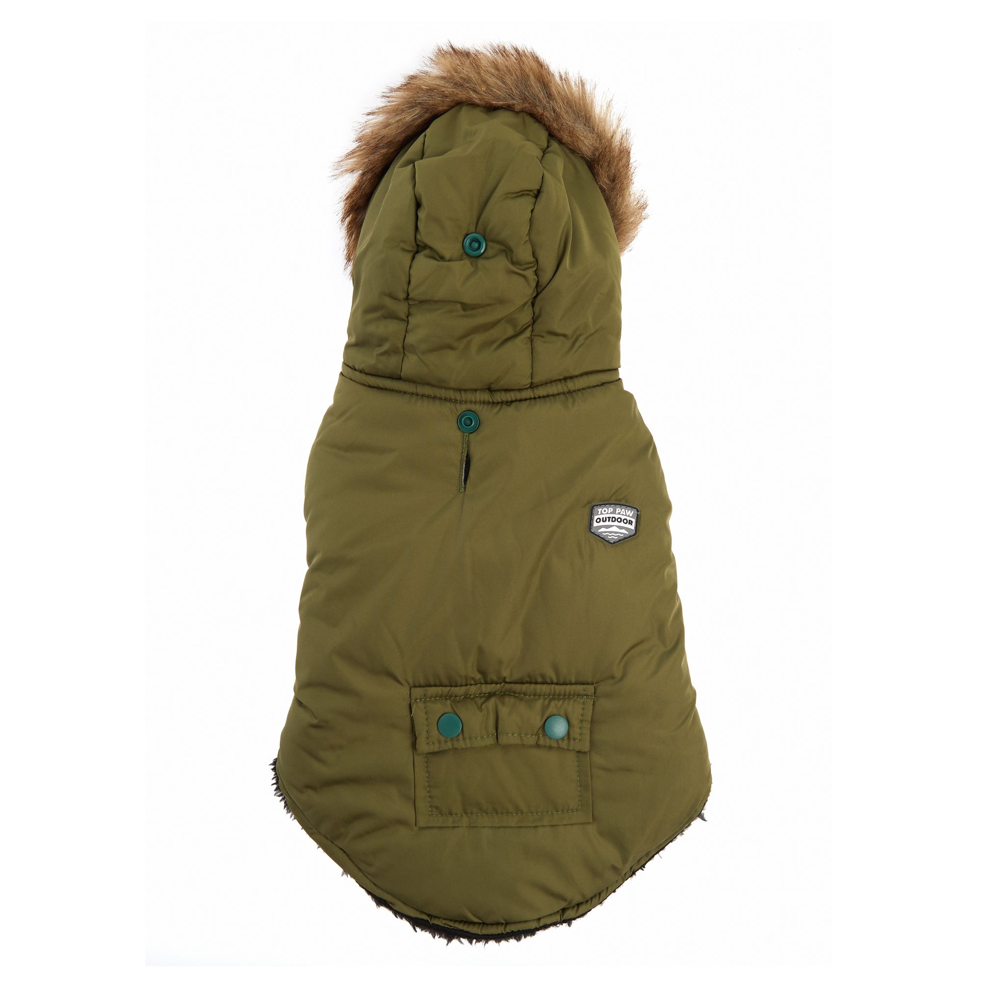 Top Paw® Sherpa Lined Pet Parka dog Sweaters & Coats PetSmart