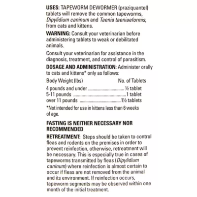 Elanco Tapeworm Dewormer Tablets for Cats