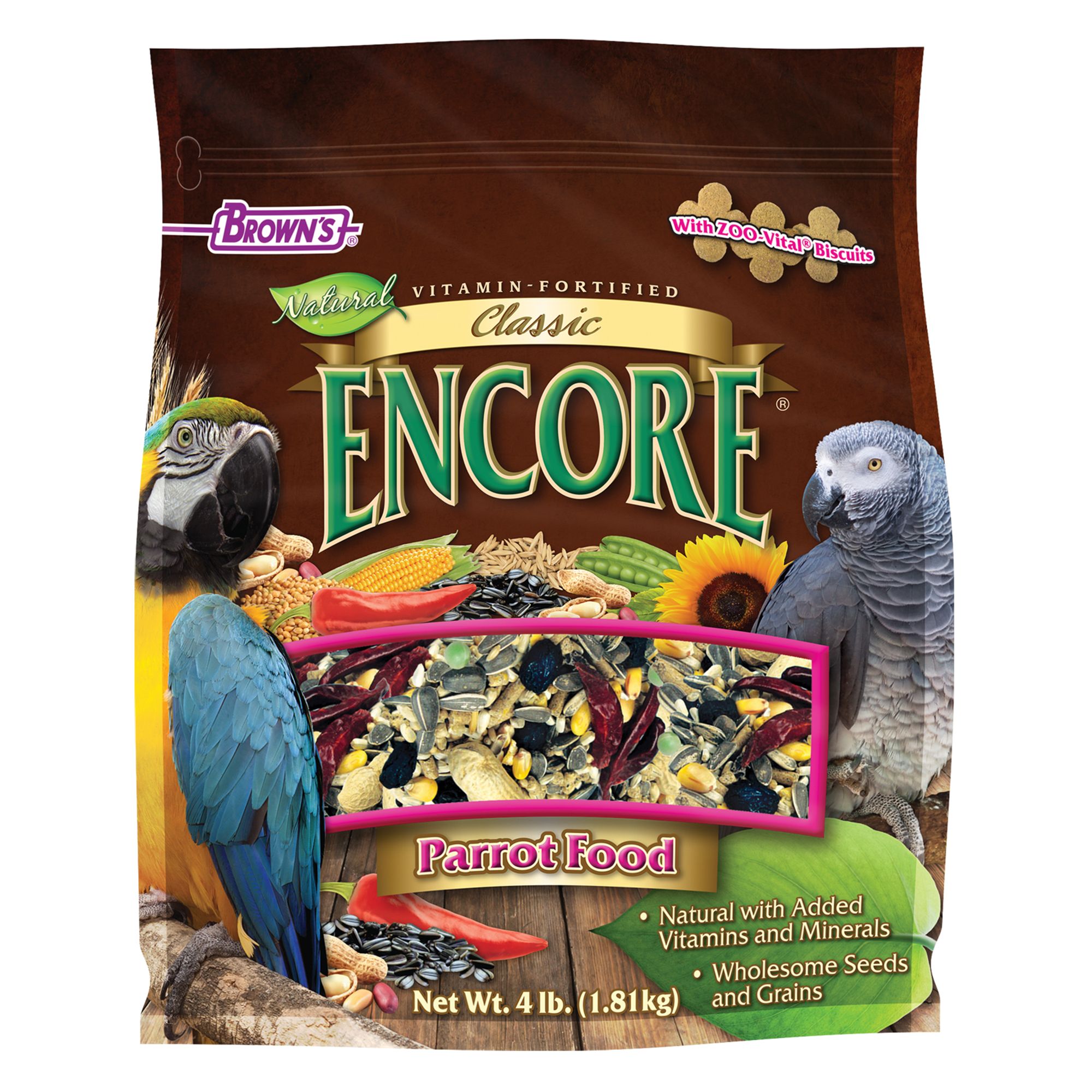 encore parrot food