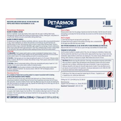 Product PetArmor® Plus for Dogs 89-132 lbs Flea & Tick Spot On Treatment