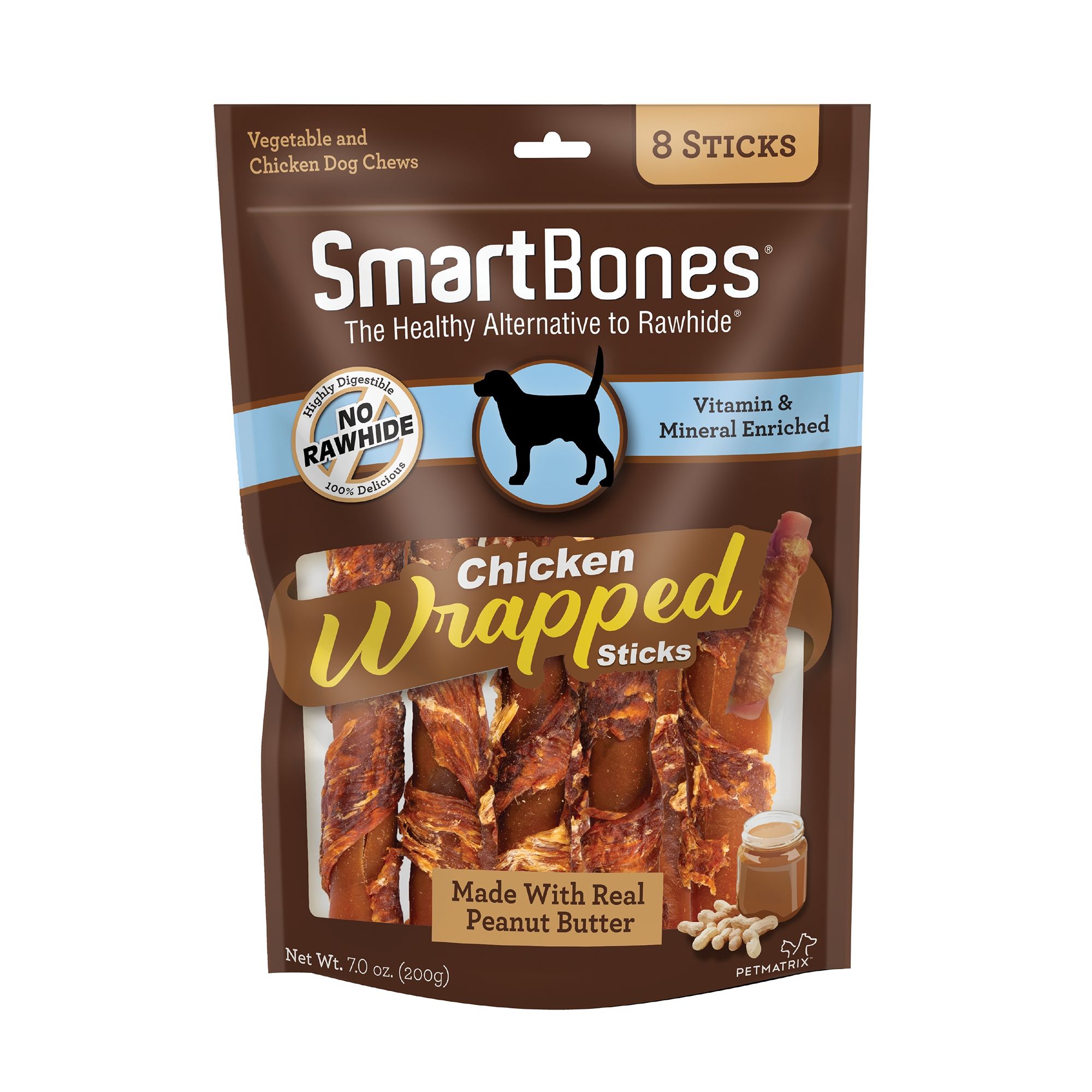 SmartBones® Chicken Wrapped Sticks Large Dog Treat Peanut Butter dog Bones & Rawhide PetSmart