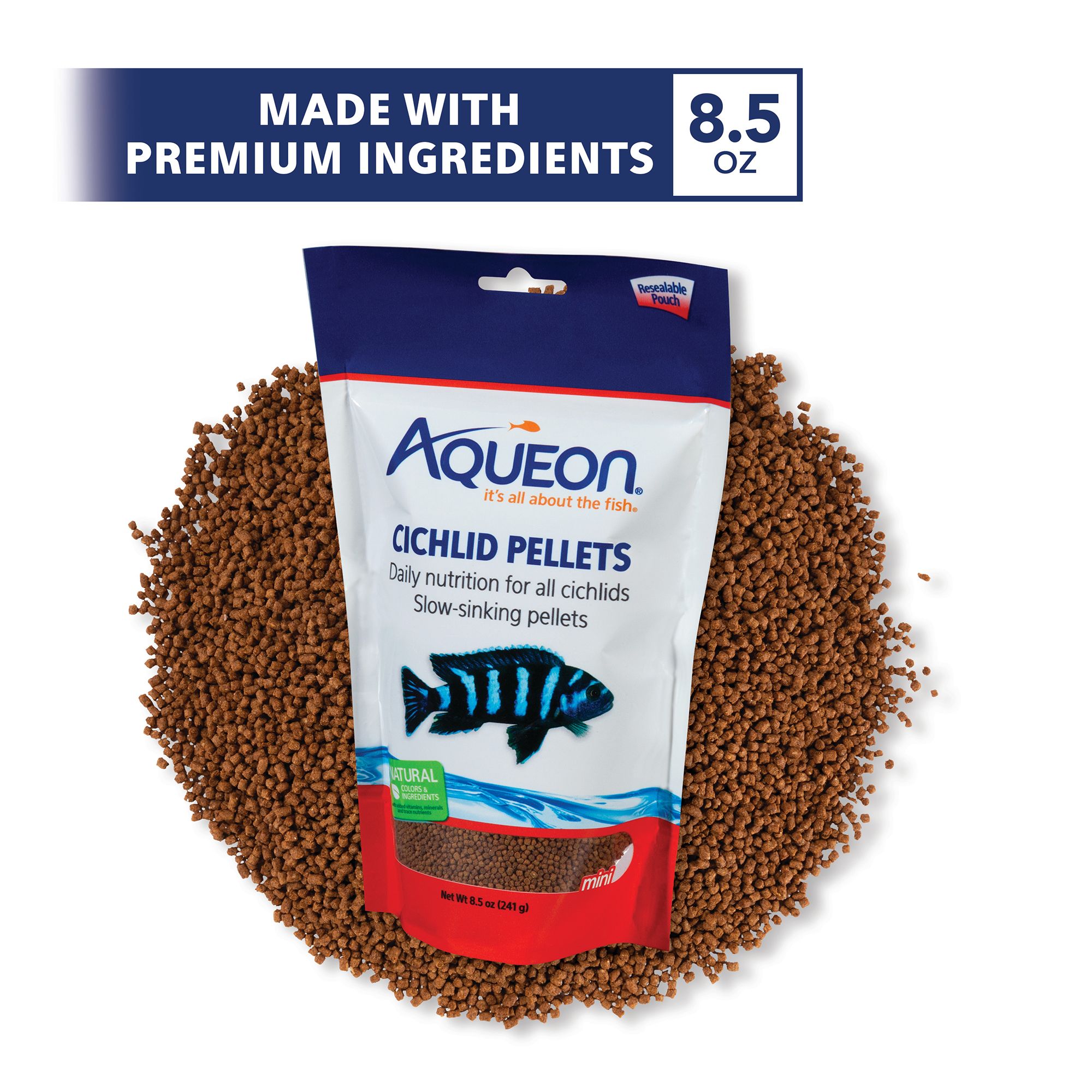 Aqueon® Cichlid Pellets Fish Food Complete Diet - thumbnail 2