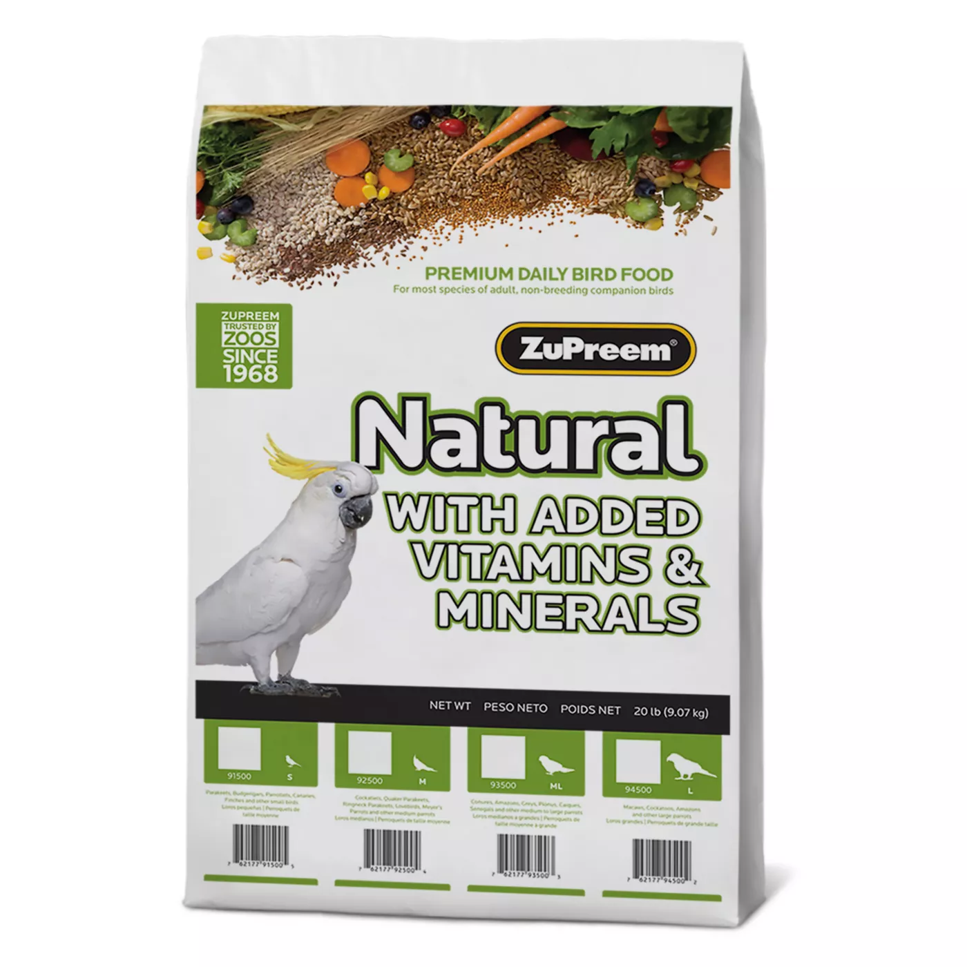 Product ZuPreem® Natural Parrots & Conures Bird Food