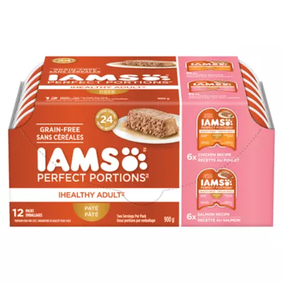 Product Iams® Perfect Portions Healthy Adult Cat Food - Grain Free, Multipack, Chicken & Salmon