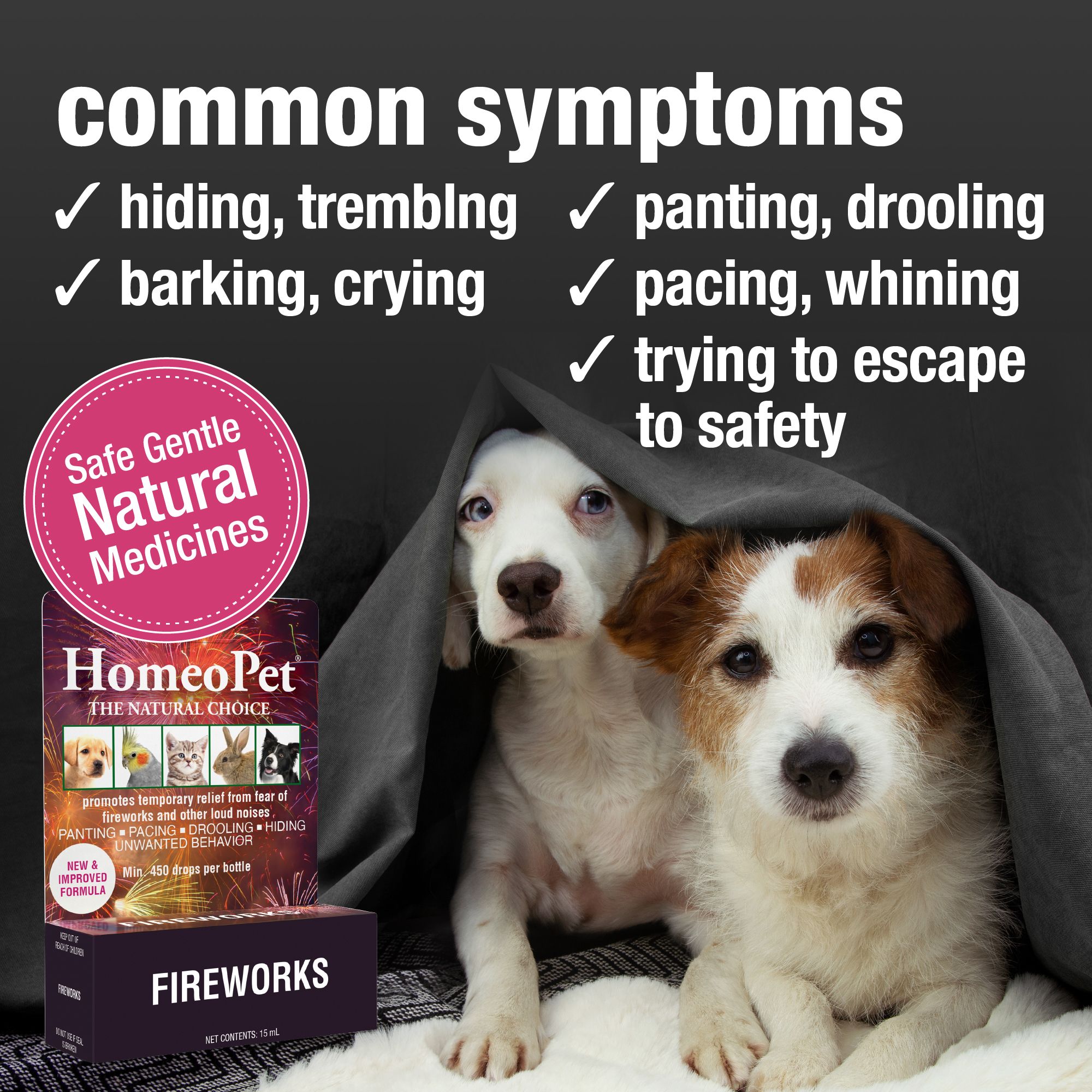 HomeoPet® Firework Relief Small Pet Stress Support Supplement - thumbnail 3