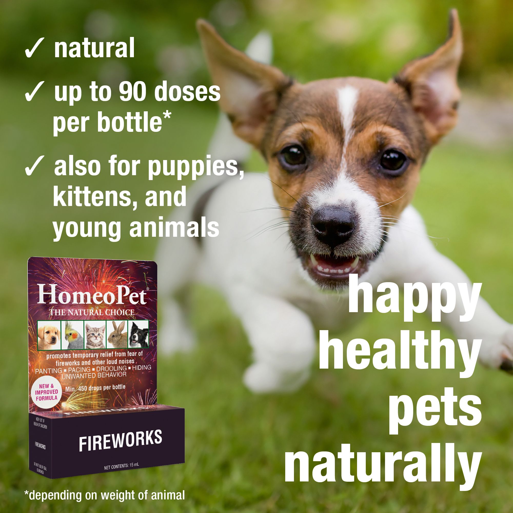 HomeoPet® Firework Relief Small Pet Stress Support Supplement - thumbnail 4