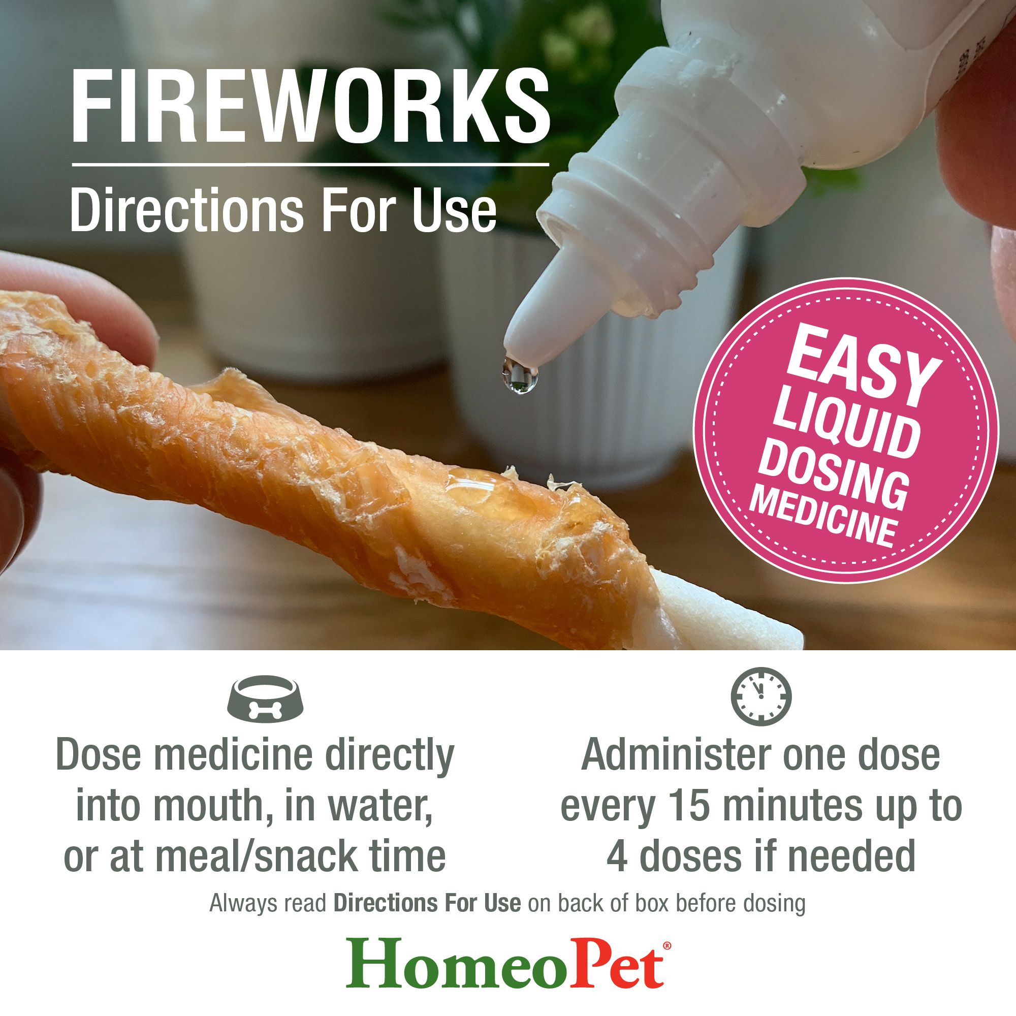 HomeoPet® Firework Relief Small Pet Stress Support Supplement - thumbnail 5
