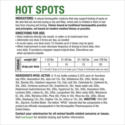HomeoPet® Hot Spot Relief Small Pet Skin Relief Supplement - Image 6