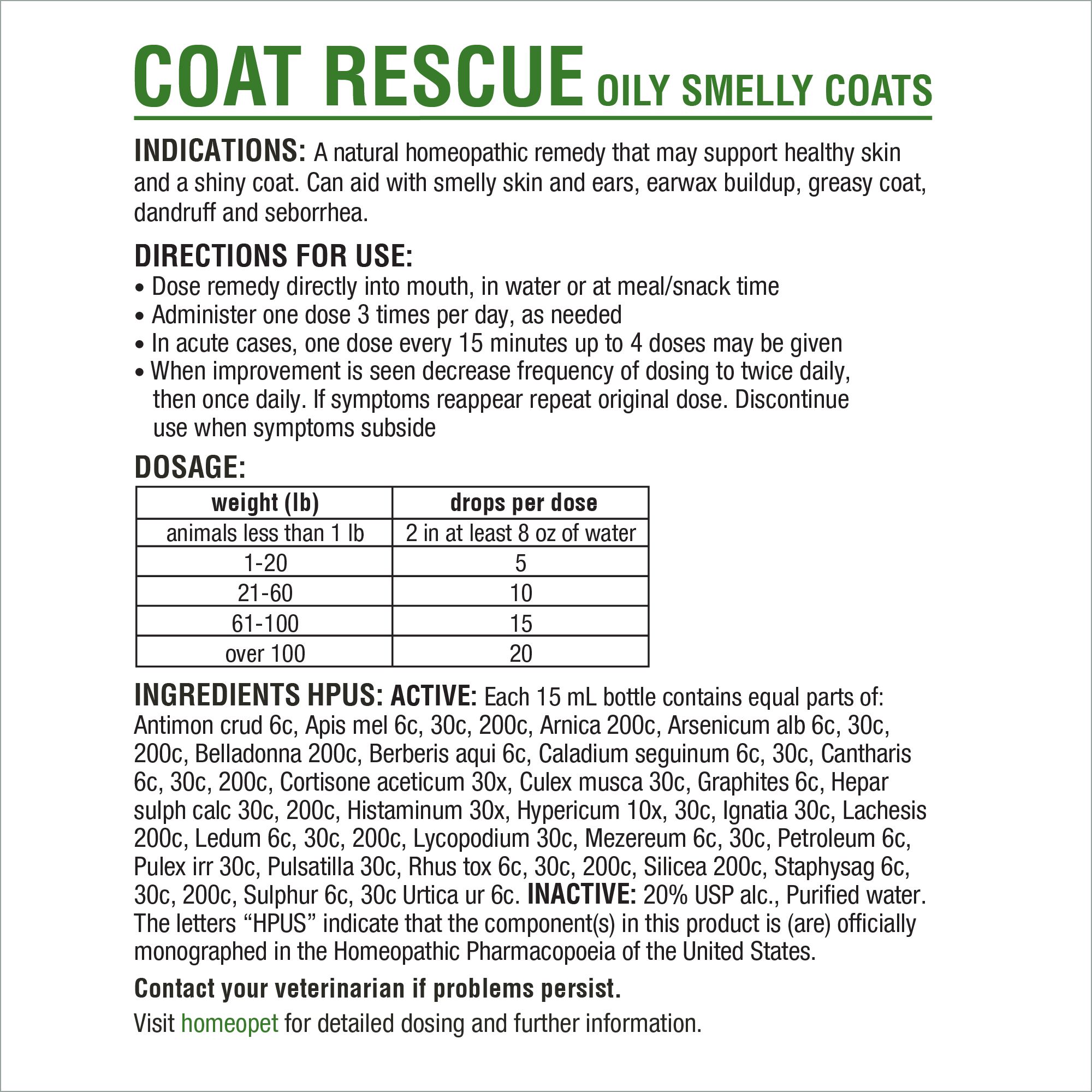HomeoPet® Coat Rescue Small Pet Coat & Skin Support - thumbnail 6