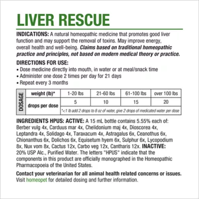 HomeoPet® Liver Rescue Treatment Small Pet Liver Support Supplement - Image 6