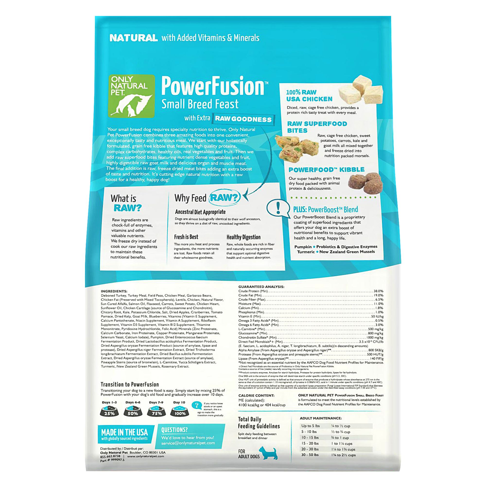 only natural pet powerfusion dog food