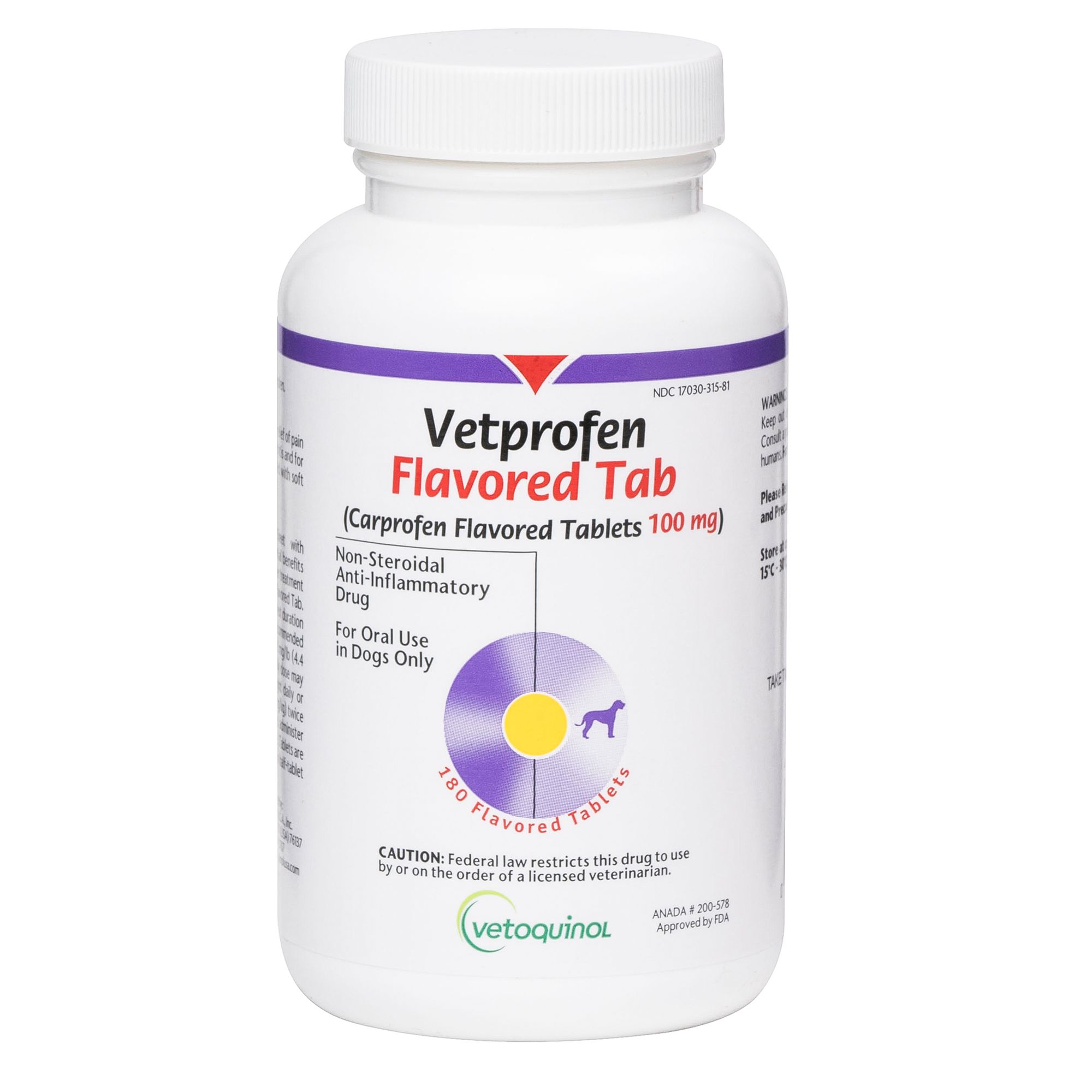 Carprofen Chewable Tablet (Generic to Rimadyl, Novox, Vetprofen) dog