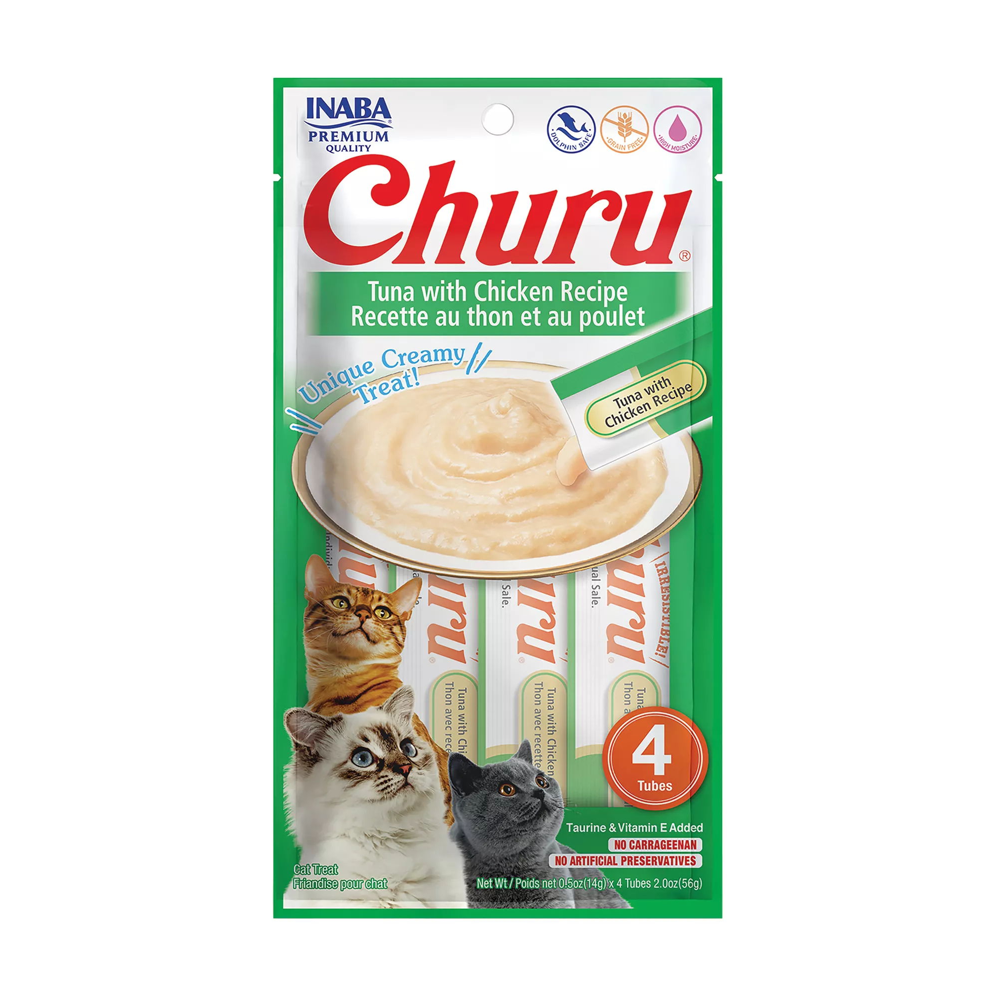 Inaba Churu Creamy Puree Cat Treat - Tuna & Chicken