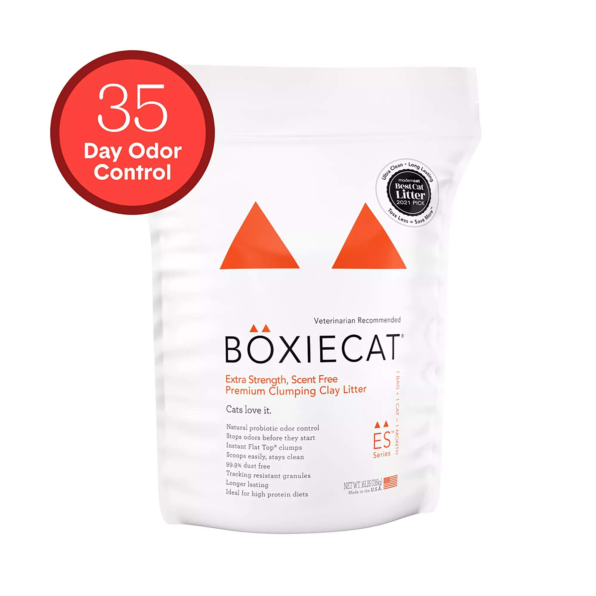 Boxiecat Extra Strength Clumping Multi-Cat Clay Cat Litter - Unscented, Low Dust, Low Tracking