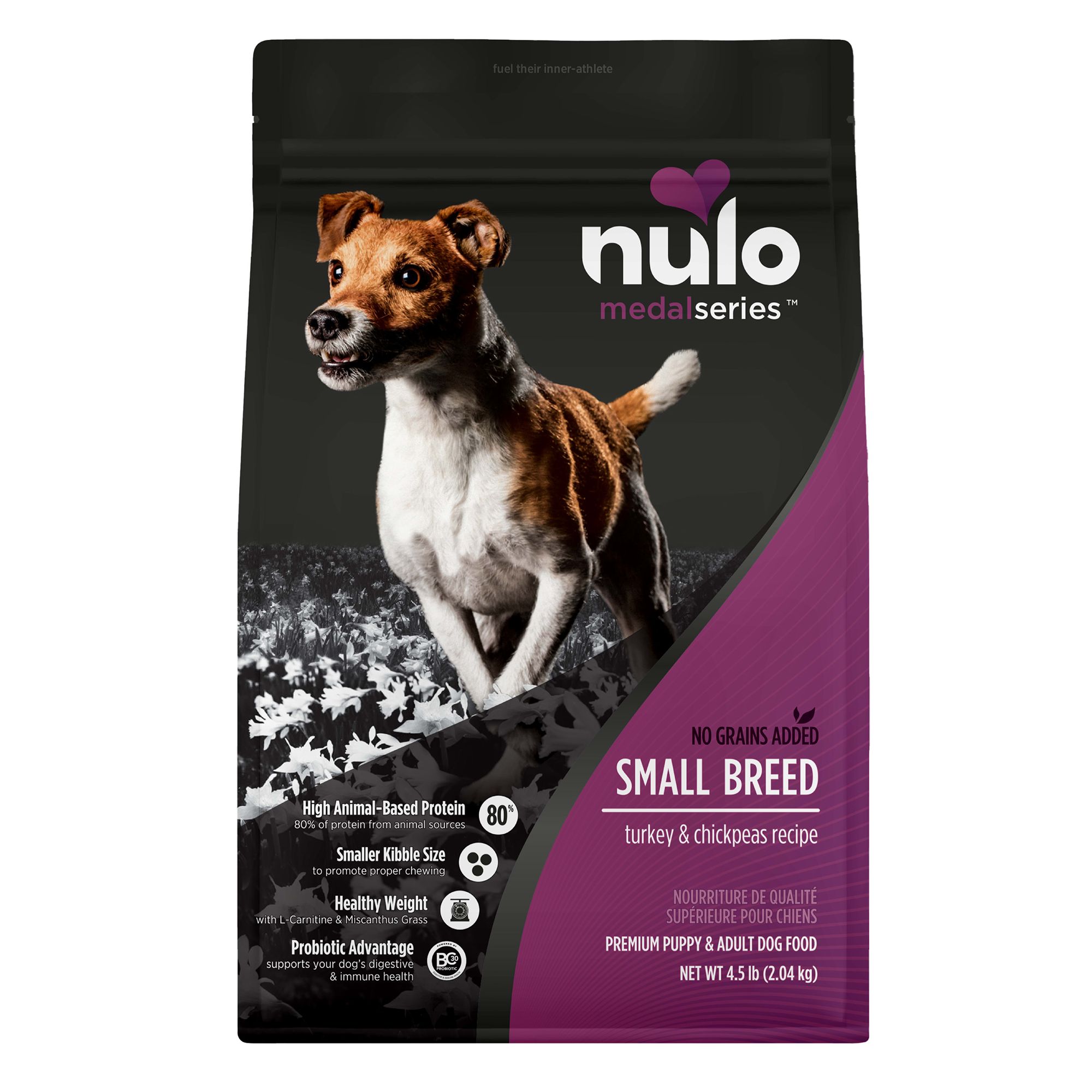 Nulo MedalSeries Small Breed Puppy & Adult Dog Food - Natural, Grain Free, Turkey & Chickpeas