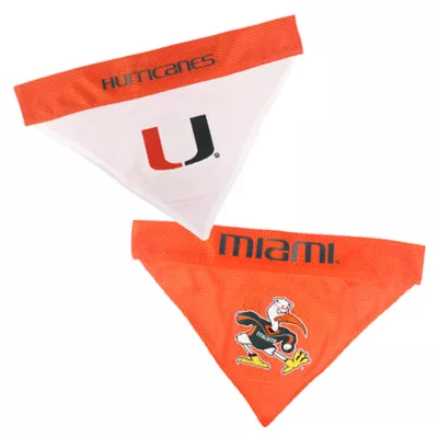 Product Pets First Miami Hurricanes NCAA Reversible Bandana