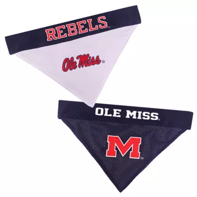 Pets First Ole Miss Rebels NCAA Reversible Bandana - Image 1