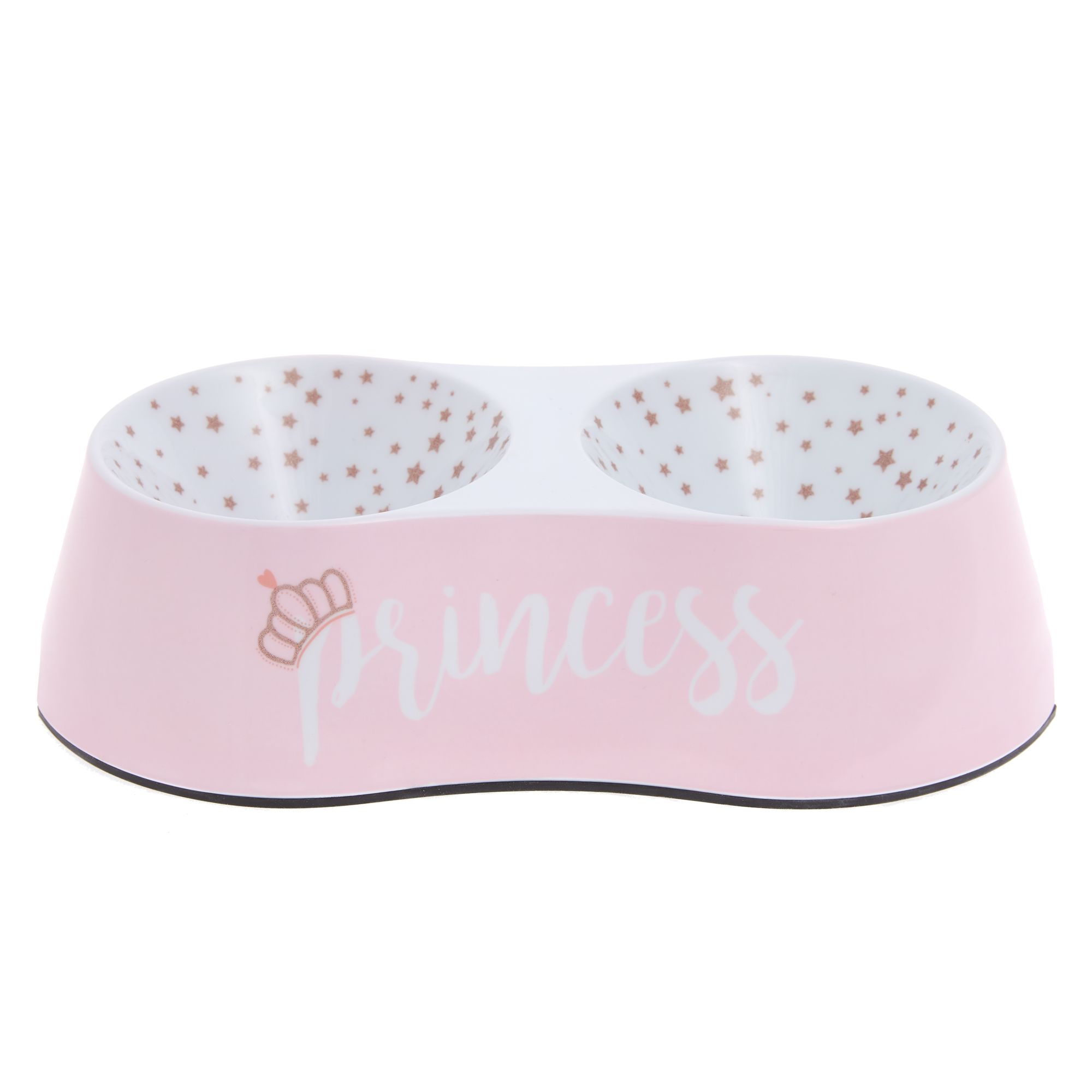 Top Paw® Puppy Princess Double Diner Dog Bowl dog Food & Water Bowls