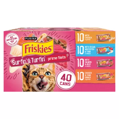 Product Purina® Friskies® Surfin' & Turfin' Adult Cat Wet Food - Variety Pack, 40 CT, 220 OZ