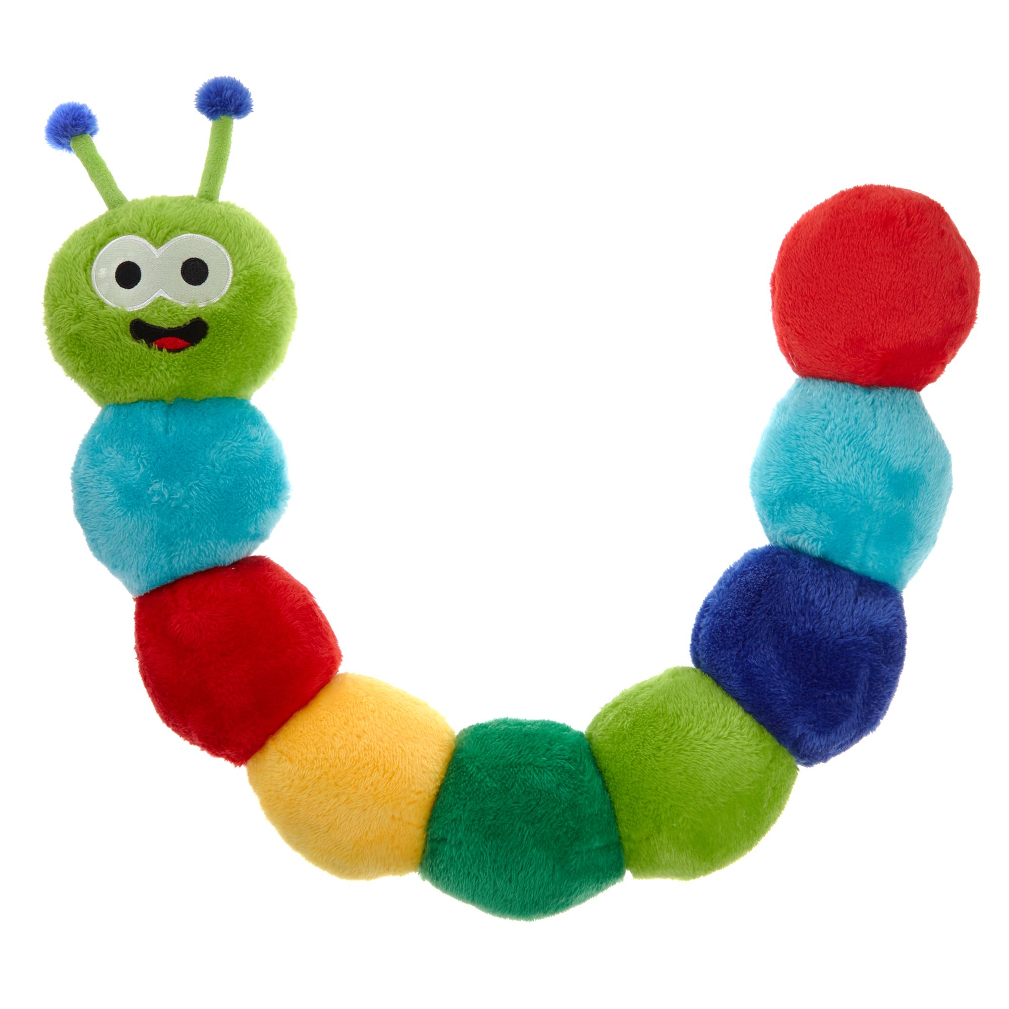 caterpillar plush dog toy