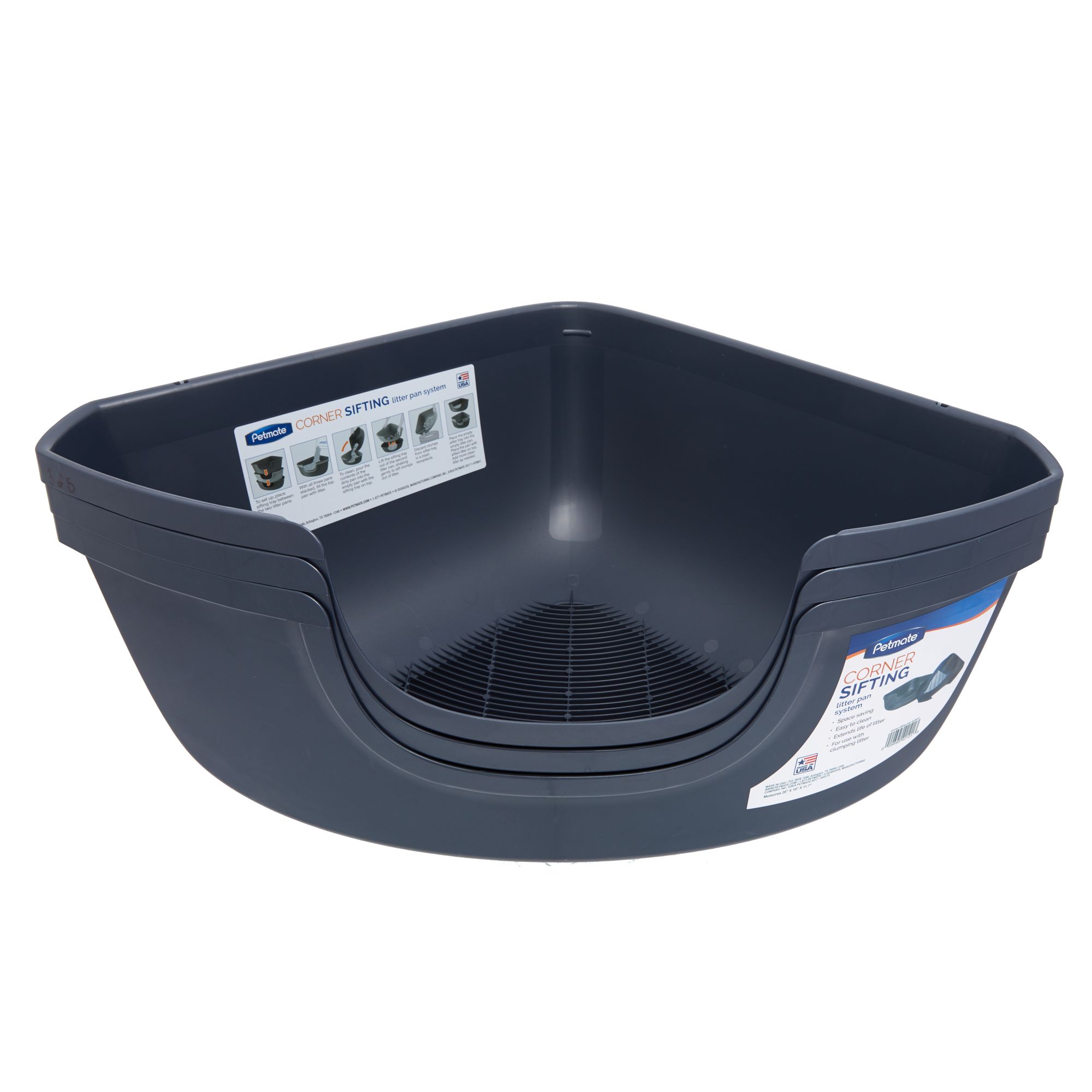 covered sifting cat litter box