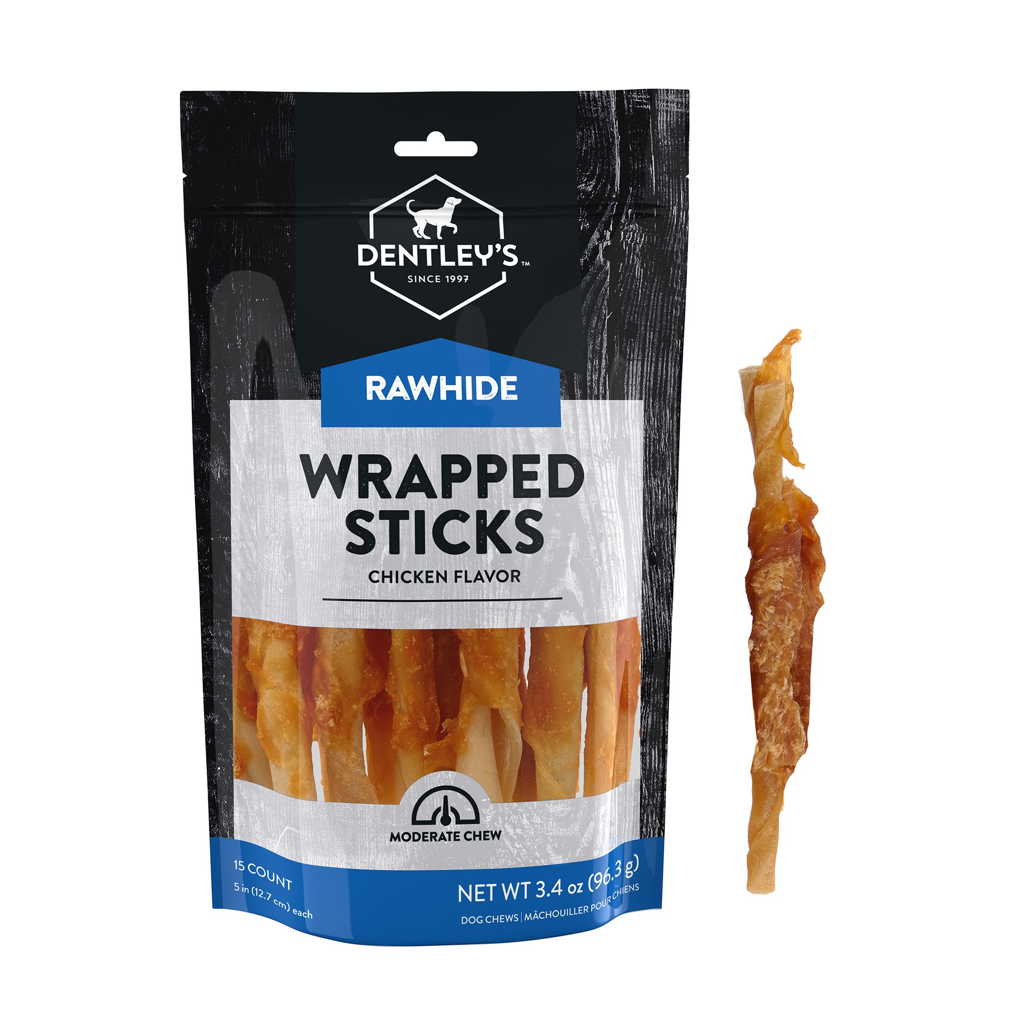 Gourmet Wrapped Rawhide Sticks Dog 