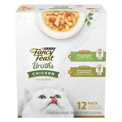 Product Fancy Feast® Broths Adult Food Topper - Limited Ingredients, Variety Pack, 12 CT, 16.8 OZ