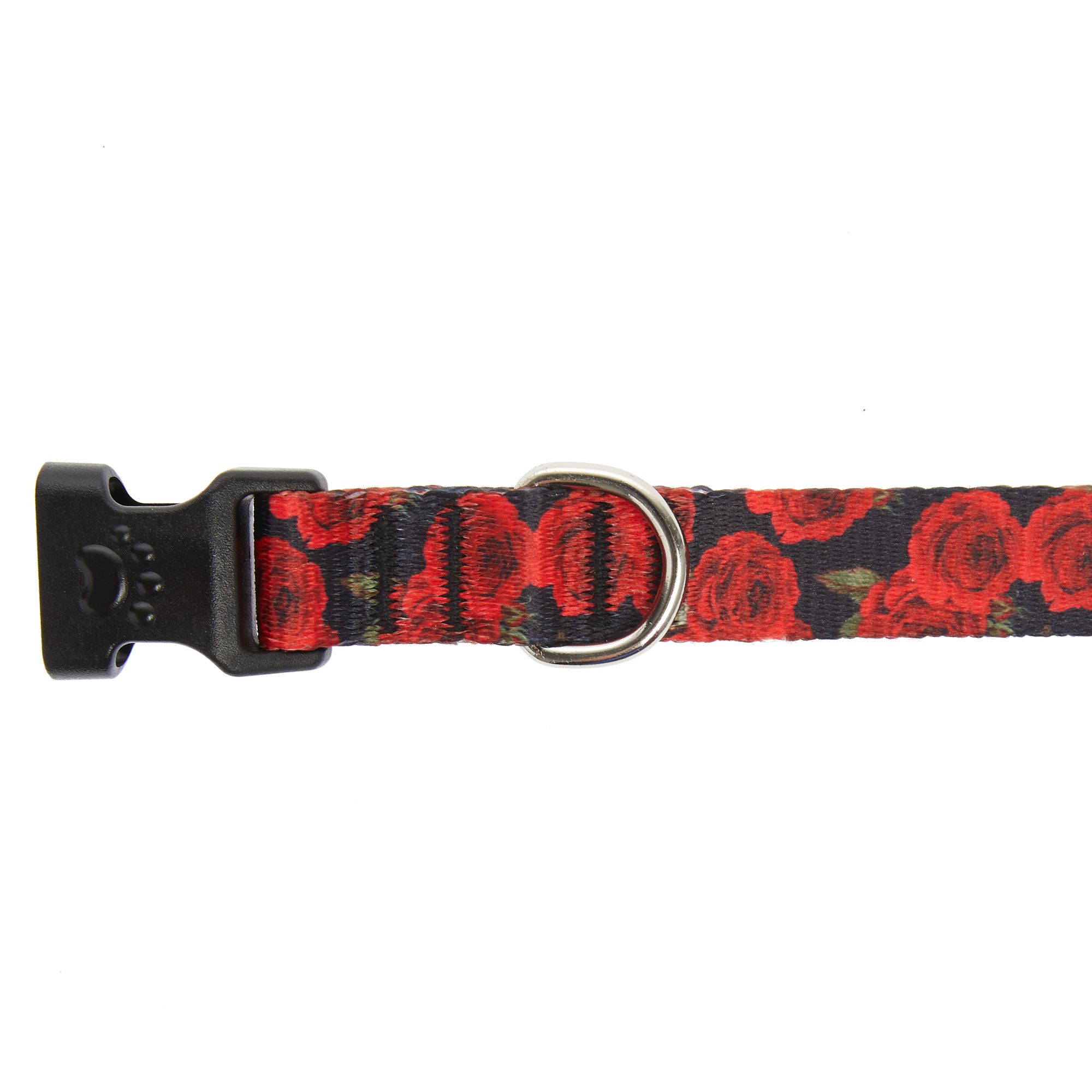 dog collar with roses