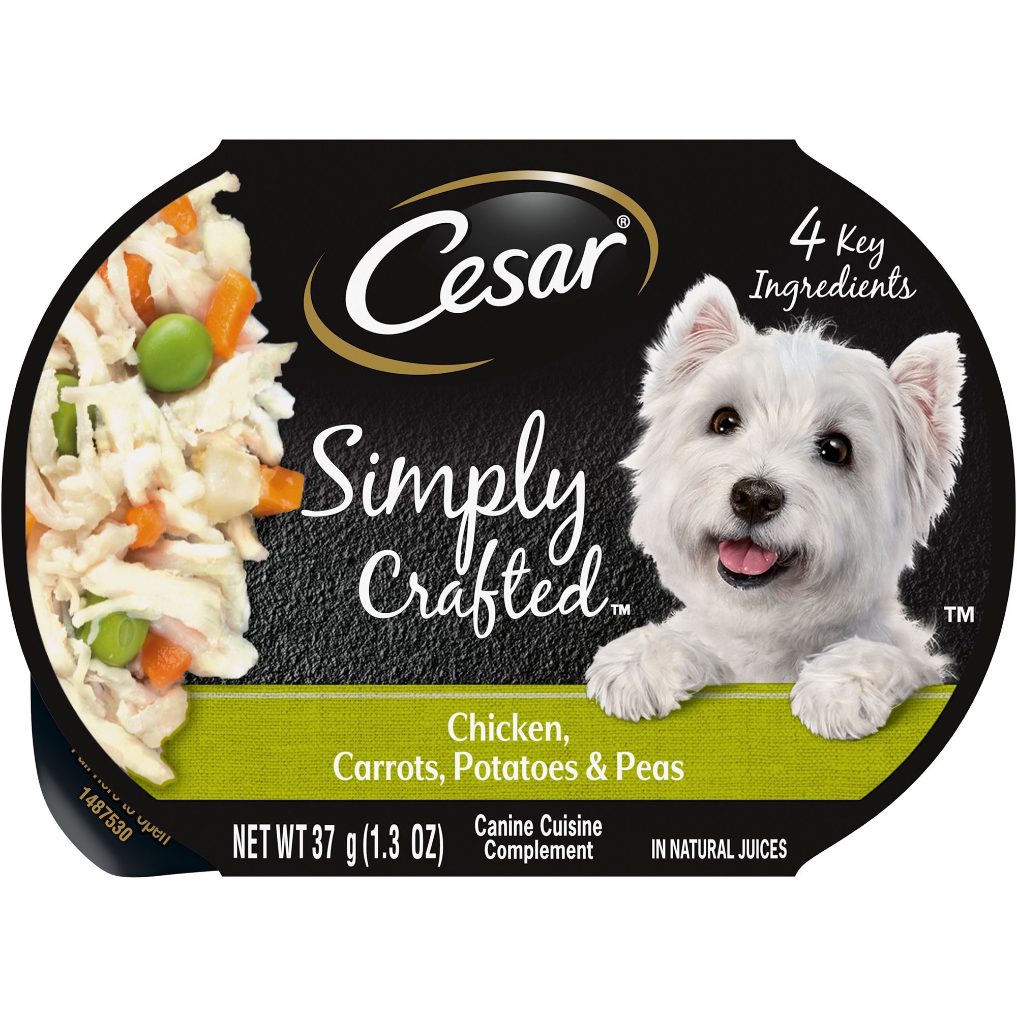 Cesar Simply Crafted Adult Wet Dog Food Meal Topper Grain Free 1.30 Oz