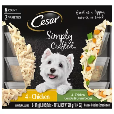 Product Cesar® Simply Crafted All Life Stage Wet Dog Food & Meal Topper - Grain Free, Variety Pack, 8 Count