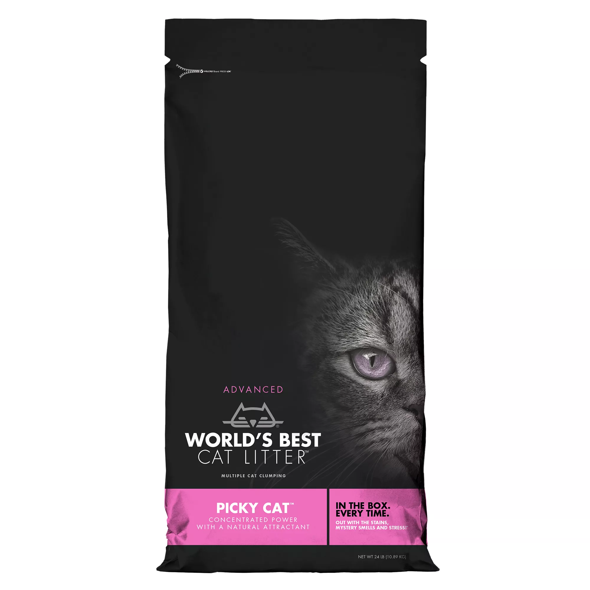 World's Best Cat Litter Advanced Picky Cat - Natural Attractant, Lightweight, Flushable, 24 LB