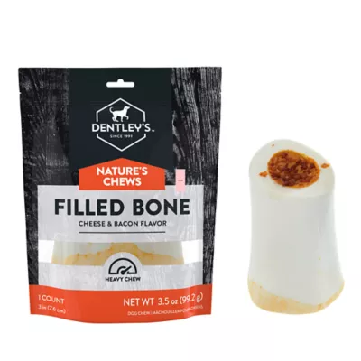 Product Dentley's® Medium Filled Femur Bone Dog Chew - Cheese & Bacon