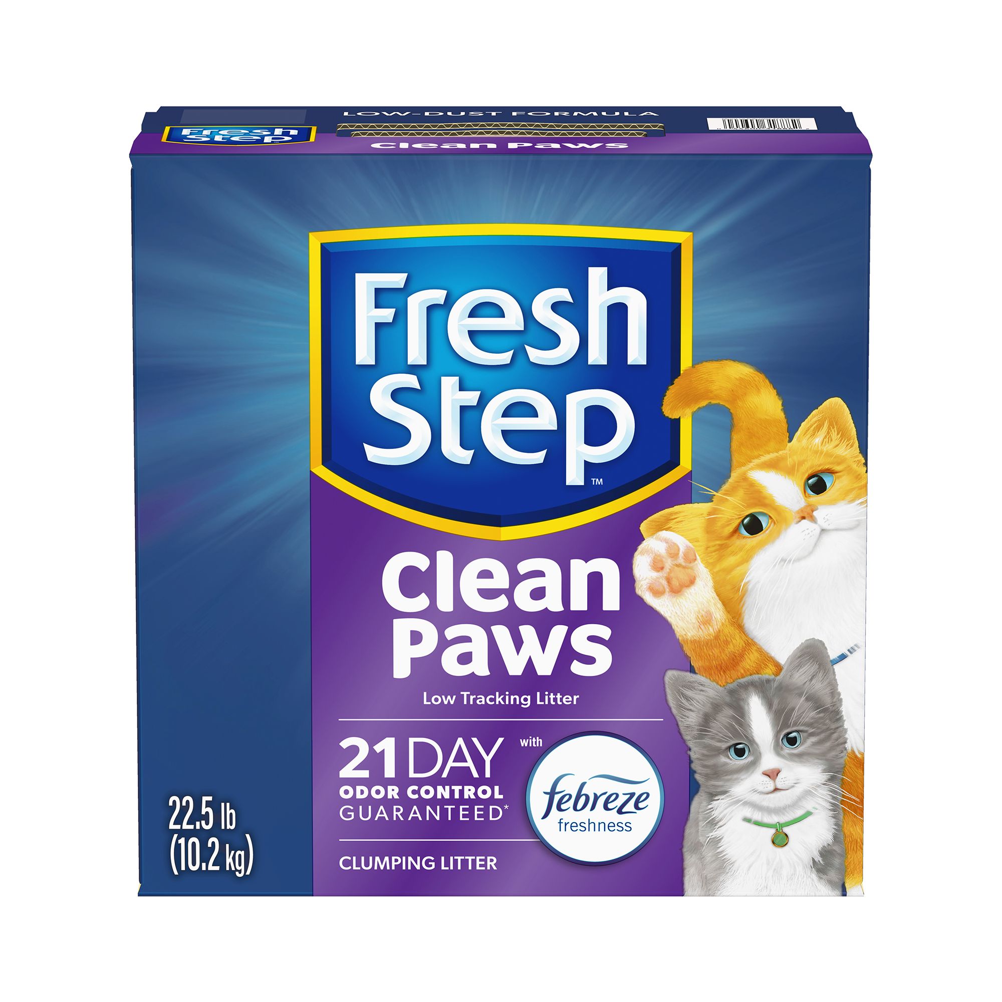 Fresh Step® Clean Paws With Febreze™ Clumping Multi Cat Clay Cat Litter