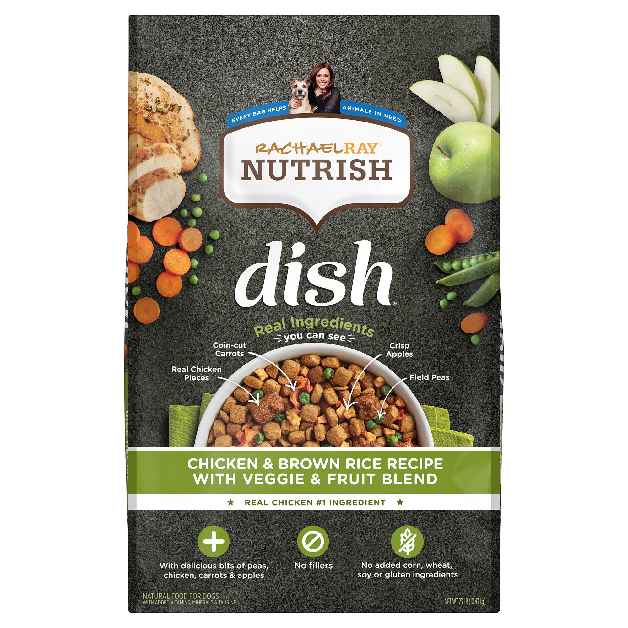 Rachael Ray Nutrish Dish Dry Dog Food All Life Stage Chicken Brown Rice